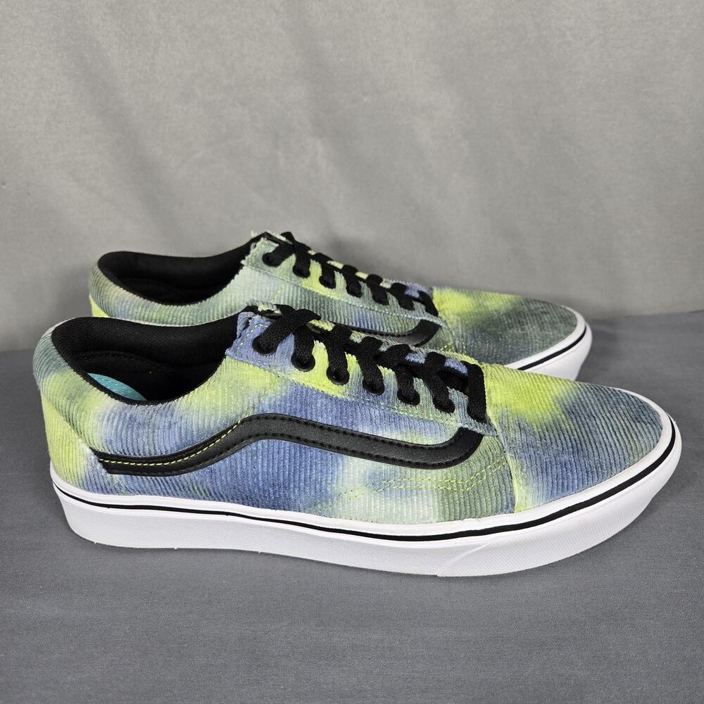 Vans Old Skool ComfyCush Sneakers Mens 9 Blotched Corduroy Skate Shoes Low Top